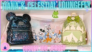 Princess Tiana Sequin & Celestial Black Loungefly Mini Backpacks Disney 100 Spirit Jersey Unboxing