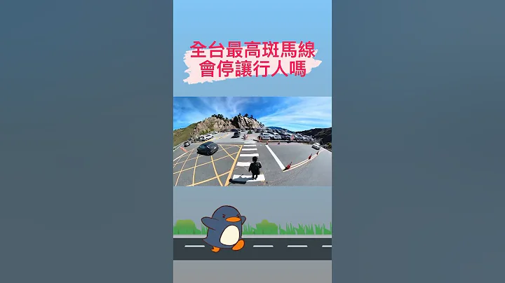 武嶺斑馬線，會停讓行人嗎？【王男】  #三寶  #行人地獄 #shorts - 天天要聞