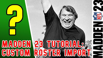 Tutorial: How to import custom roster and draft files into NFL Madden 23 on PS5
