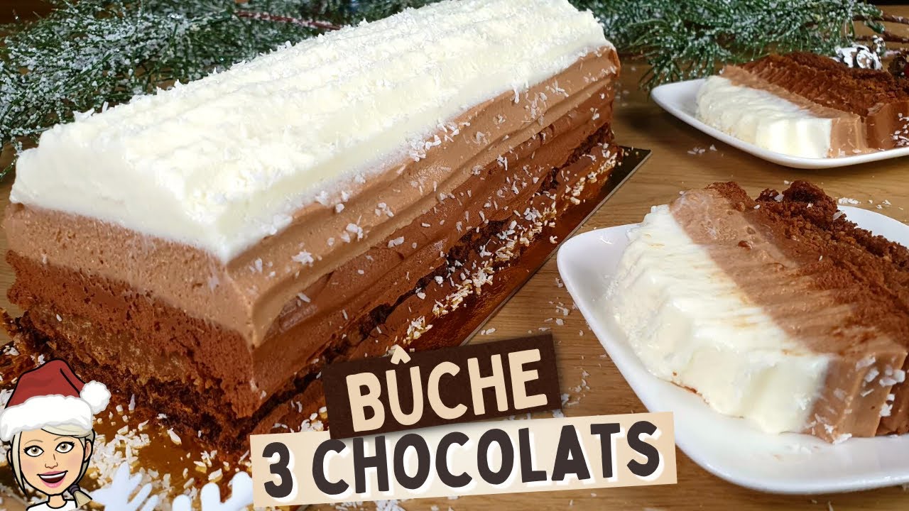 Bûche 3 Chocolats (Recette Facile et ULTRA Gourmande🎄😋)