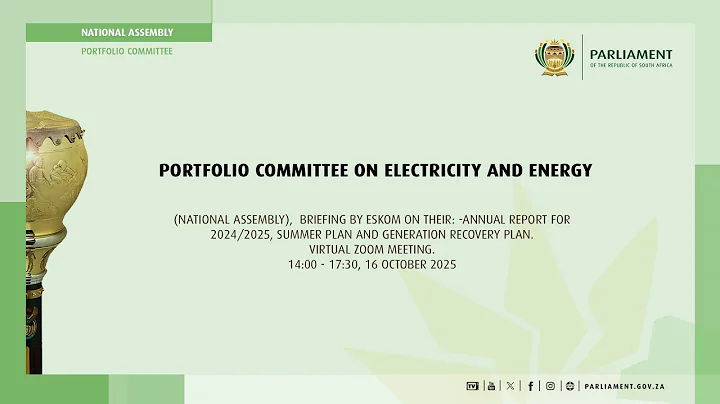 Portfolio Committee on Electricity and Energy, 16 October 2025