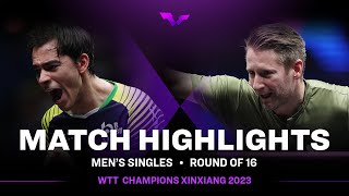 Hugo Calderano vs Ruwen Filus | MS R16 | WTT Champions Xinxiang 2023
