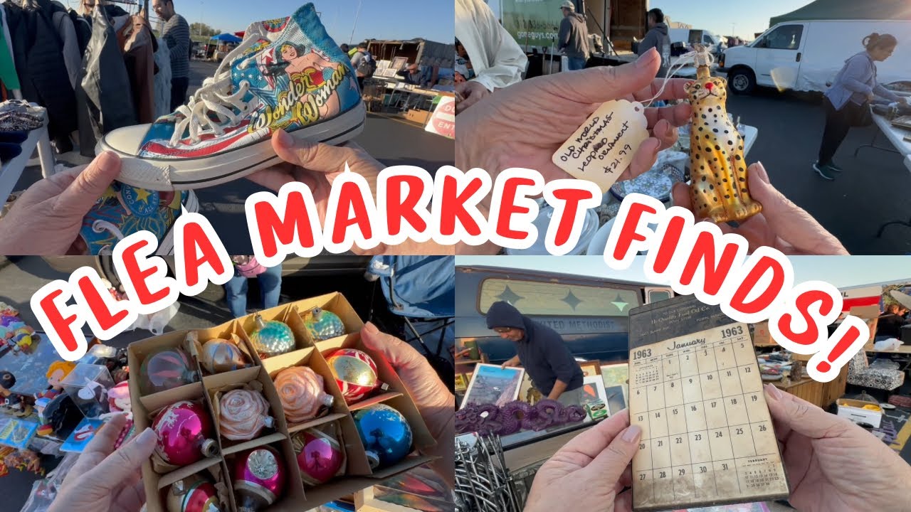 ASMR Shop With Me Vintage Flea Market Stuff🍄 (whispering voiceover)