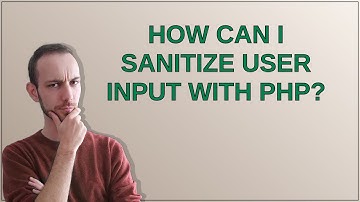 How can I sanitize user input with PHP?