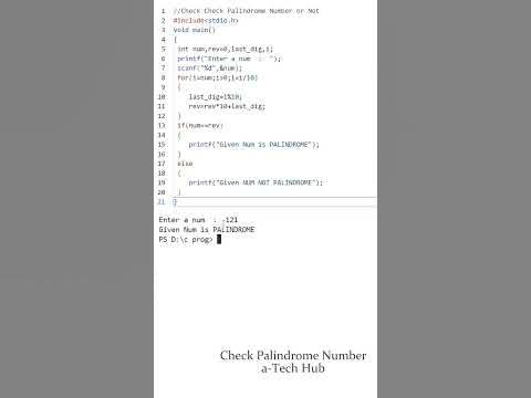 Check Palindrome Number| Malayalam - YouTube