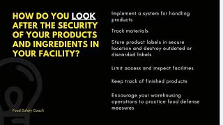ALERT   A Food Defense Awareness Program