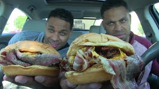 Eating ARBY'S BOURBON BBQ BRISKET@hodgetwins