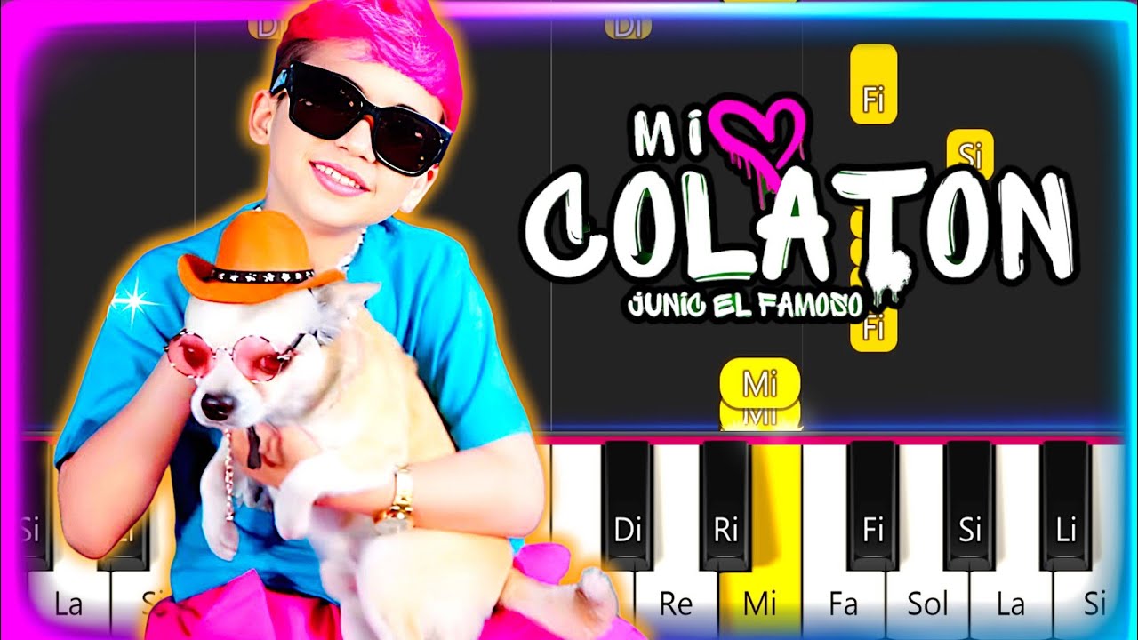 Junic El Famoso - Mi Colaton EASY PIANO TUTORIAL