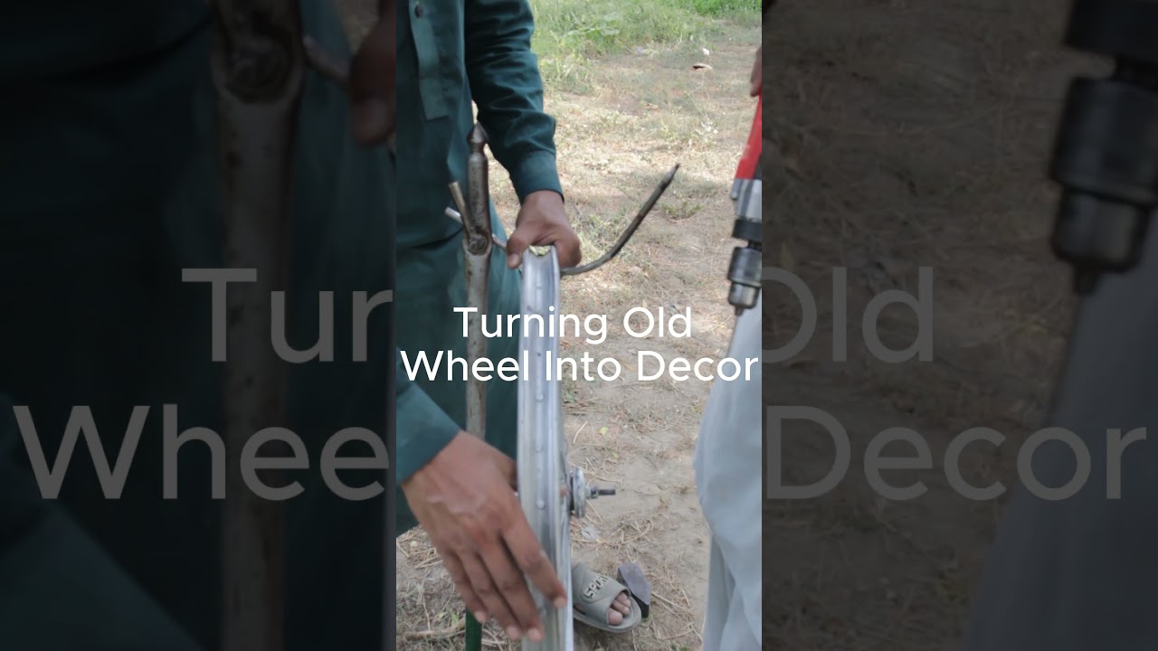 Upcyling Bike Wheel Into Decor
