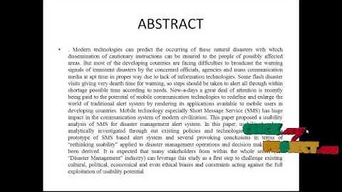 Final Year Projects 2015 |  Disater Alert system using android