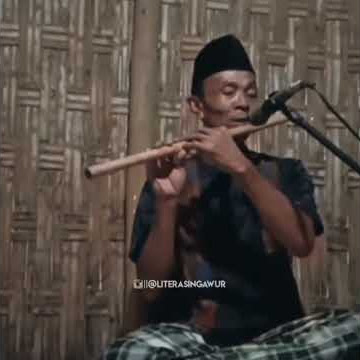 merdunya 😄sholawatan dengan suling bambu😍