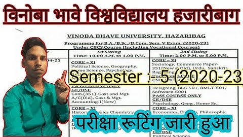 vbu semester 5 exam date 2020-23 | vbu semester 5 exam routing 2020-23 | university tech | vbu news
