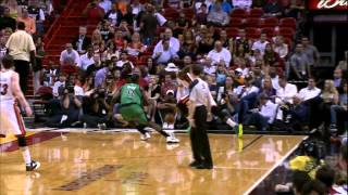 LeBron James' explosive baseline dunk in Miami!