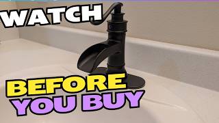 Honest Review INSTILLATION of BWE Matte Black Waterfall Bathroom Sink Faucet