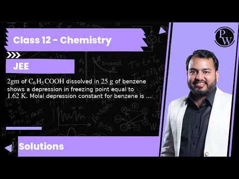 2 gm of C_6H_5COOH dissolved in 25  g of benzene shows a depression in freezing point equal to 1....