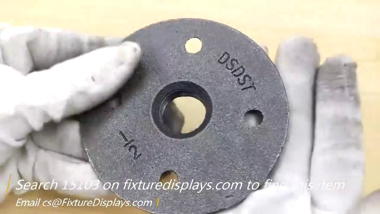 15103 12 Black Pipe Flange Floor Wall Countertop Cast Iron FixtureDisplays     INSTRUCTIONS