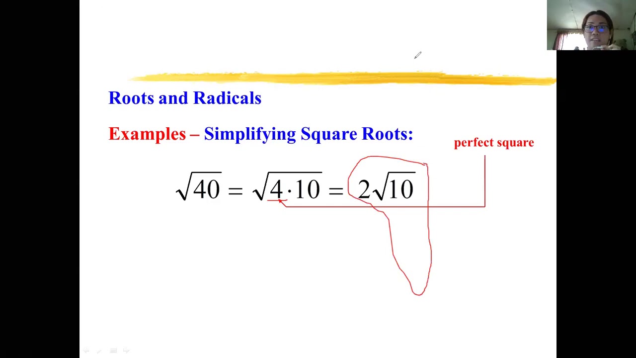 Simplifying Radical Expression Youtube