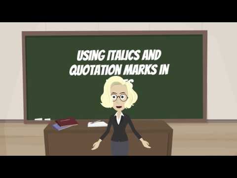 Using Italics and Quotation Marks in Titles