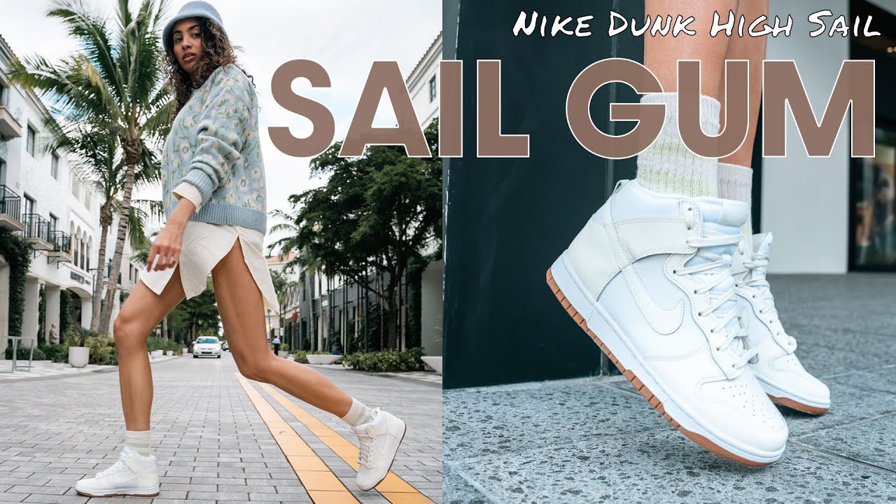 SO CLEAN! NIKE DUNK HIGH SAIL GUM On Foot Review and How to Style