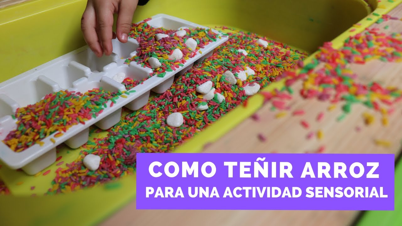 Como teñir arroz Actividad sensorial para niños Educando en Casa