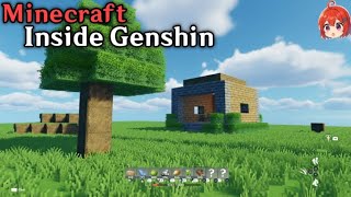 They put Minecraft inside Genshin Impact now...