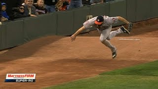Gattis takes a tumble, has a laugh