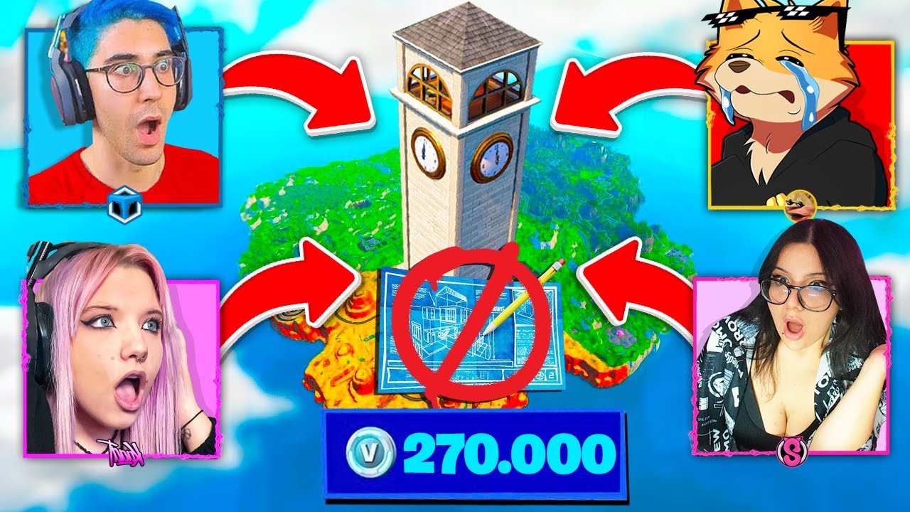 REGALO 2000€ a chi VINCE il NO BUILD TUTTI VS TUTTI a PINNACOLI PENDENTI su FORTNITE