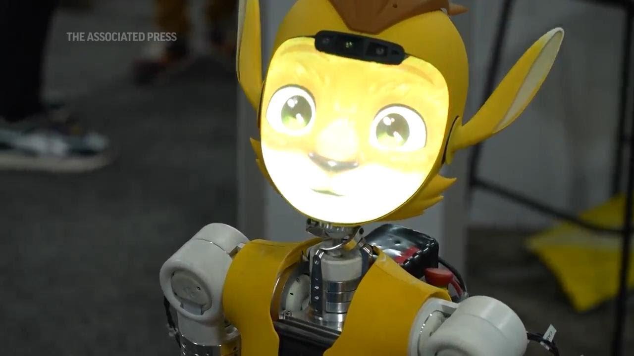 French company showcases Mirokai, the logisitics robot, at CES 2024