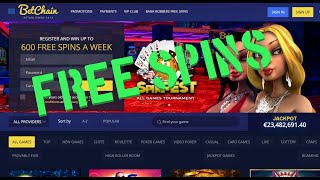 Betchain No Deposit bonus code - exclusive free spins - no purchase Bitcoin Crypto casino