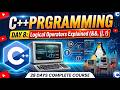 C++ Day 8: Logical Operators Explained (&&, ||, !)