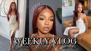 WEEKLY VLOG | GRWM to take pictures for content, Getting my makeup suite together &amp; running errands