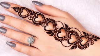 Very simple unique style mehndi design for back hand|new easy mehndi design 2026 | mehandi designs screenshot 1
