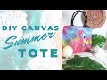 DIY Canvas Summer Tote by Jennifer Ross of Scenic Route Studio