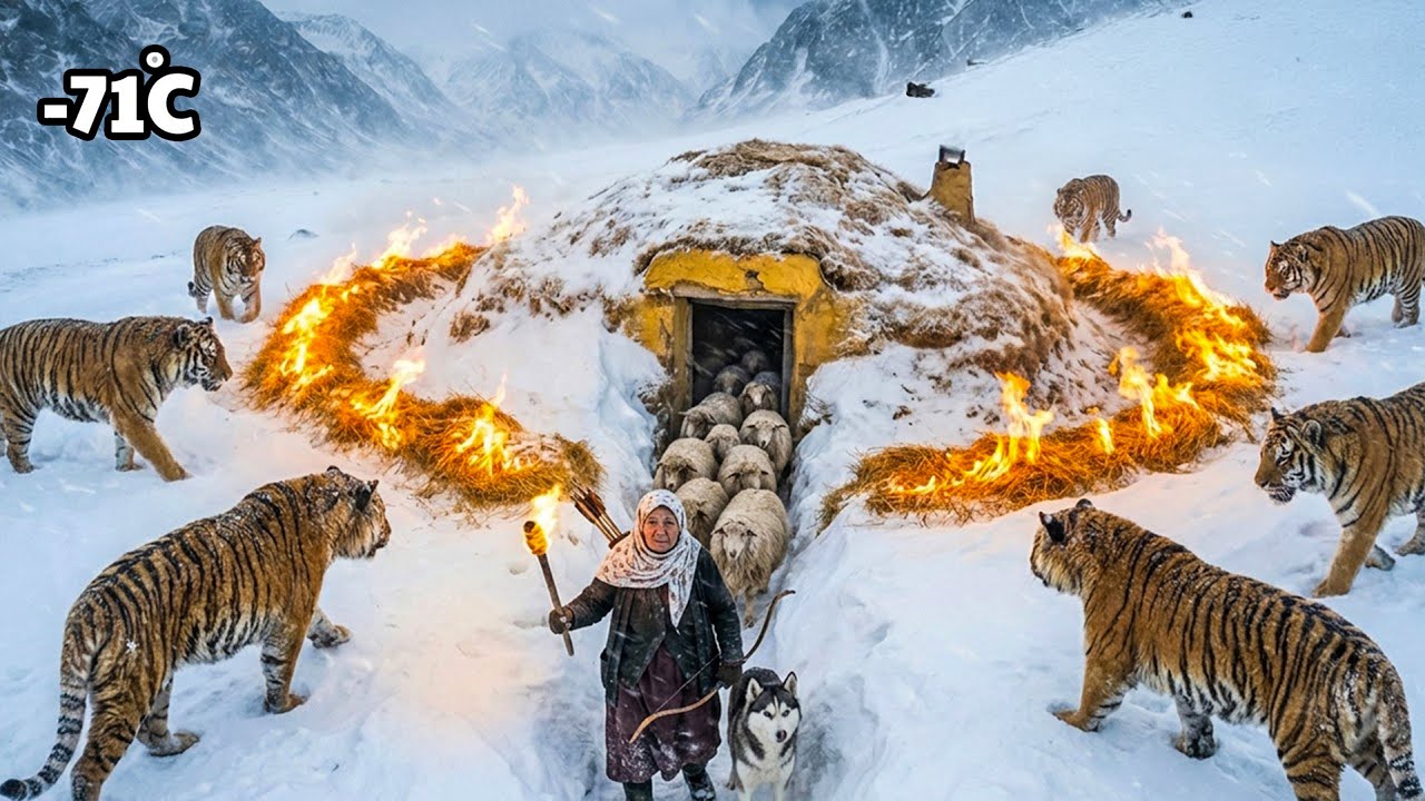–75°C Blizzard : How an 80-Year-Old Grandma Used Fire to Protect Her Cows from Tigers