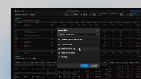 Quotestream - How to Import and Export Portfolios and Watchlists