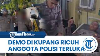 Demonstrations in Kupang, NTT, Turn Chaotic, with Two Police Officers Injured by Stones