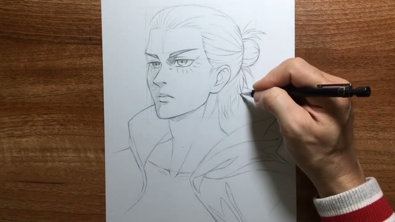 Easy Anime Drawing || How to Draw Eren Yeager || Attack on Titan