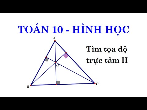 Video TOÁN 10 - Tìm tọa độ trực tâm của một tam giác - youtube