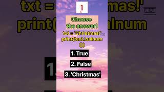isalnum function of Python #pythontutorial #pythonprogramming #pythonlearning #python #quiz