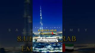 Top 10 countries with the largest oil reserves 💸🤑in the world #shorts
