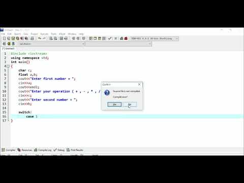 How to build calculator in c++ using switch statments