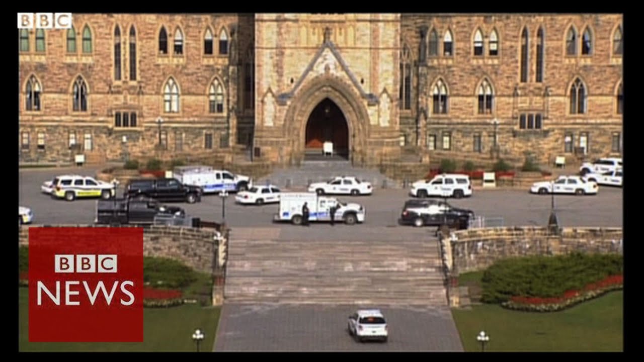 Canada parliament in lockdown after shots fired - BBC News