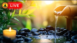 🔴 Relaxing Music for Sleeping & Meditating 24/7: Calm Meditation Music, Spa Zen Music | Water Sounds