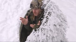 Russian winter camouflage with thermal imaging protection