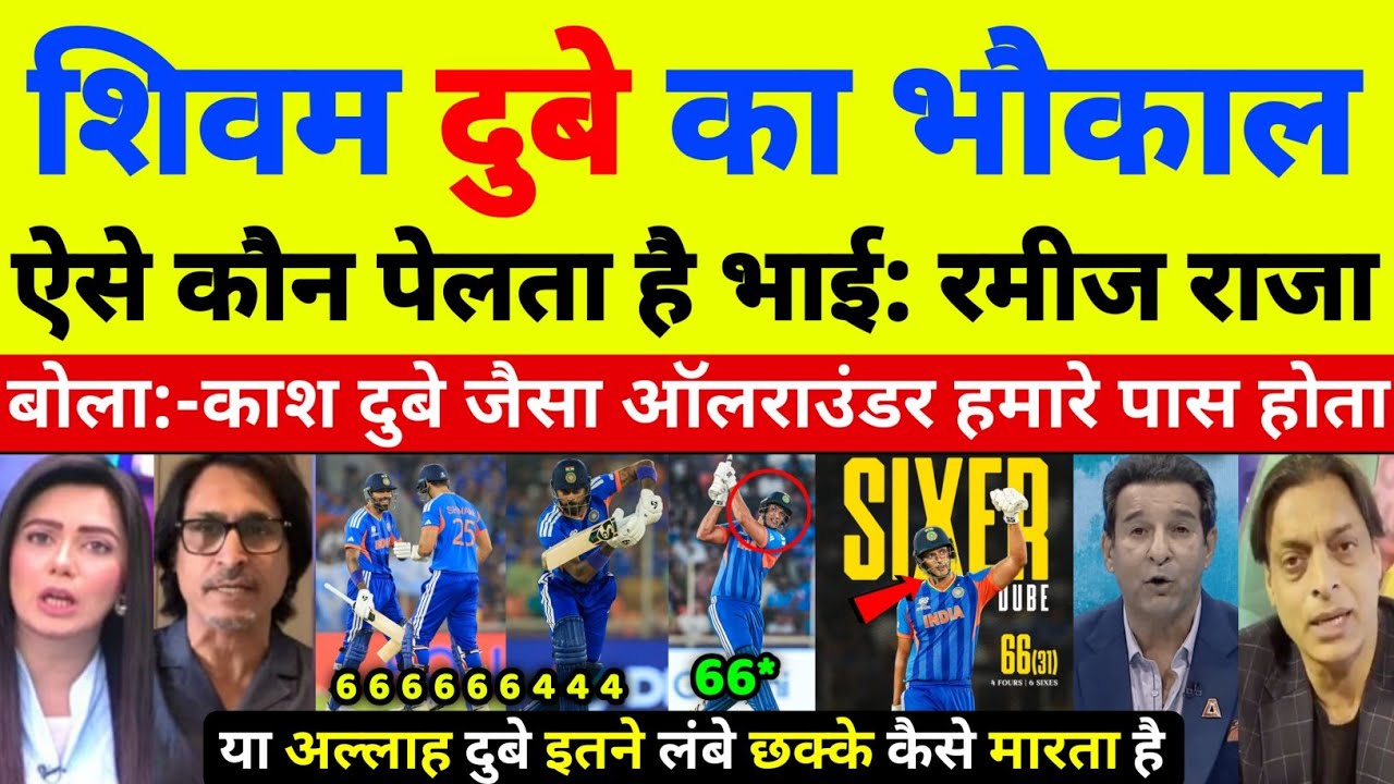 Ramiz Raja & Wasim Akram Shocked Shivam Dube 66 Destroy NED In T20 WC 2026 | Pak Media on India Won