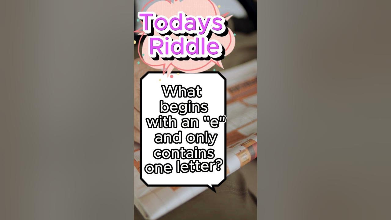 Todays Riddle | Riddle of the day! | Daily riddles - YouTube