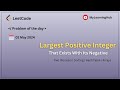 [ Leetcode] 2441.Largest Positive Integer That Exists Its Negative using Java | 02 May 2024  | Array
