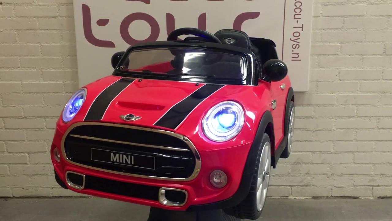 Mini Cooper elektrische kinder accu auto bij www.Accu-Toys.nl - YouTube