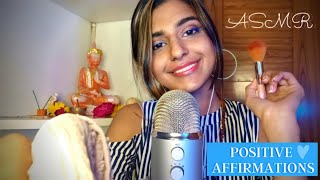 HINDI ASMR | Ear-to-Ear Positive Affirmations For 2021 + Visual Triggers