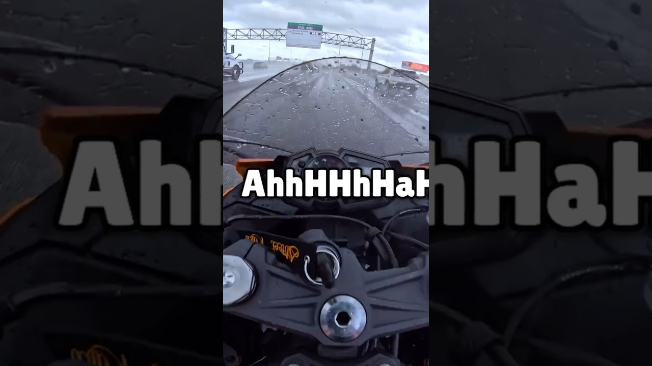 Biker Gets ASSAULTED by Rain